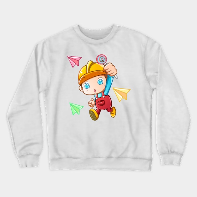Paper Airplanes Kid T-Shirt Crewneck Sweatshirt by playlite